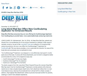 Deep Blue Med Spa Offers CoolAdvantage Applicator