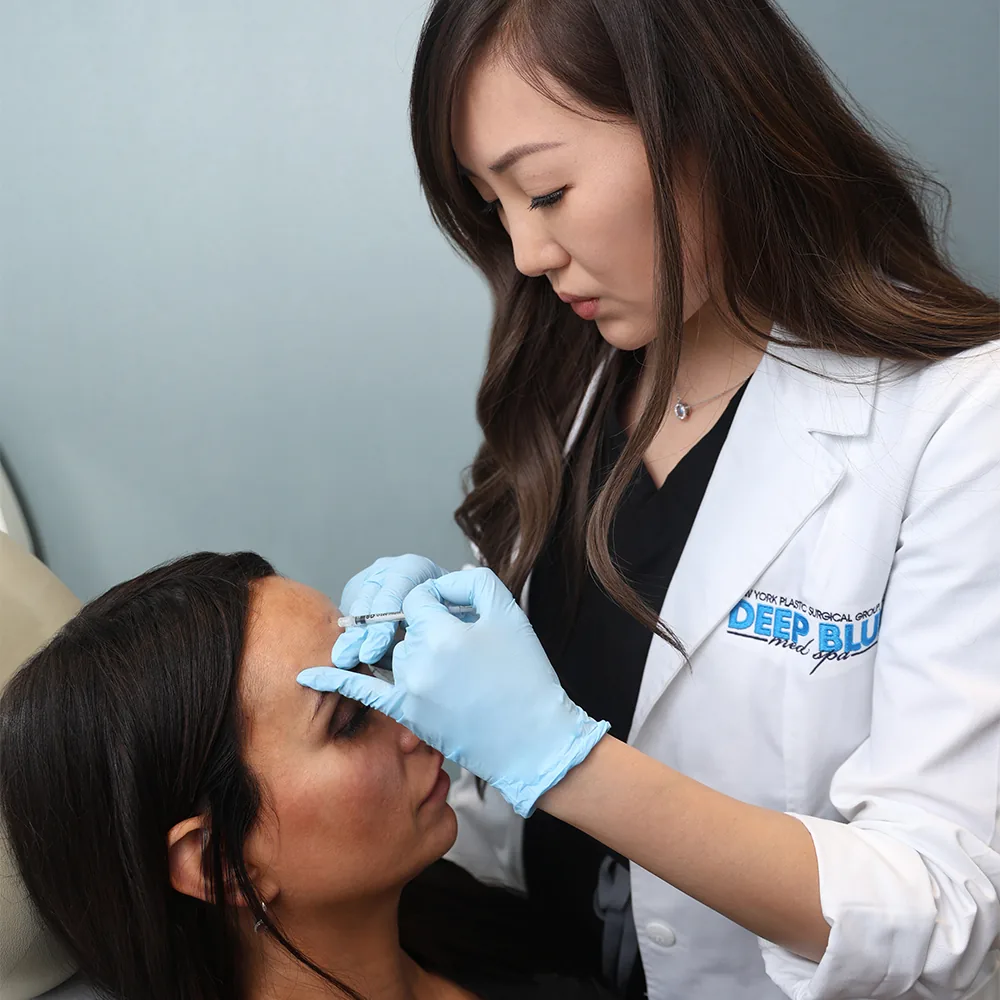 Tiffany giving botox to patient